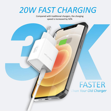 Carica l'immagine nel visualizzatore di Gallery, Caricatore 20W PD Con Cavo TYPE-C To Lightning Newtop CM21